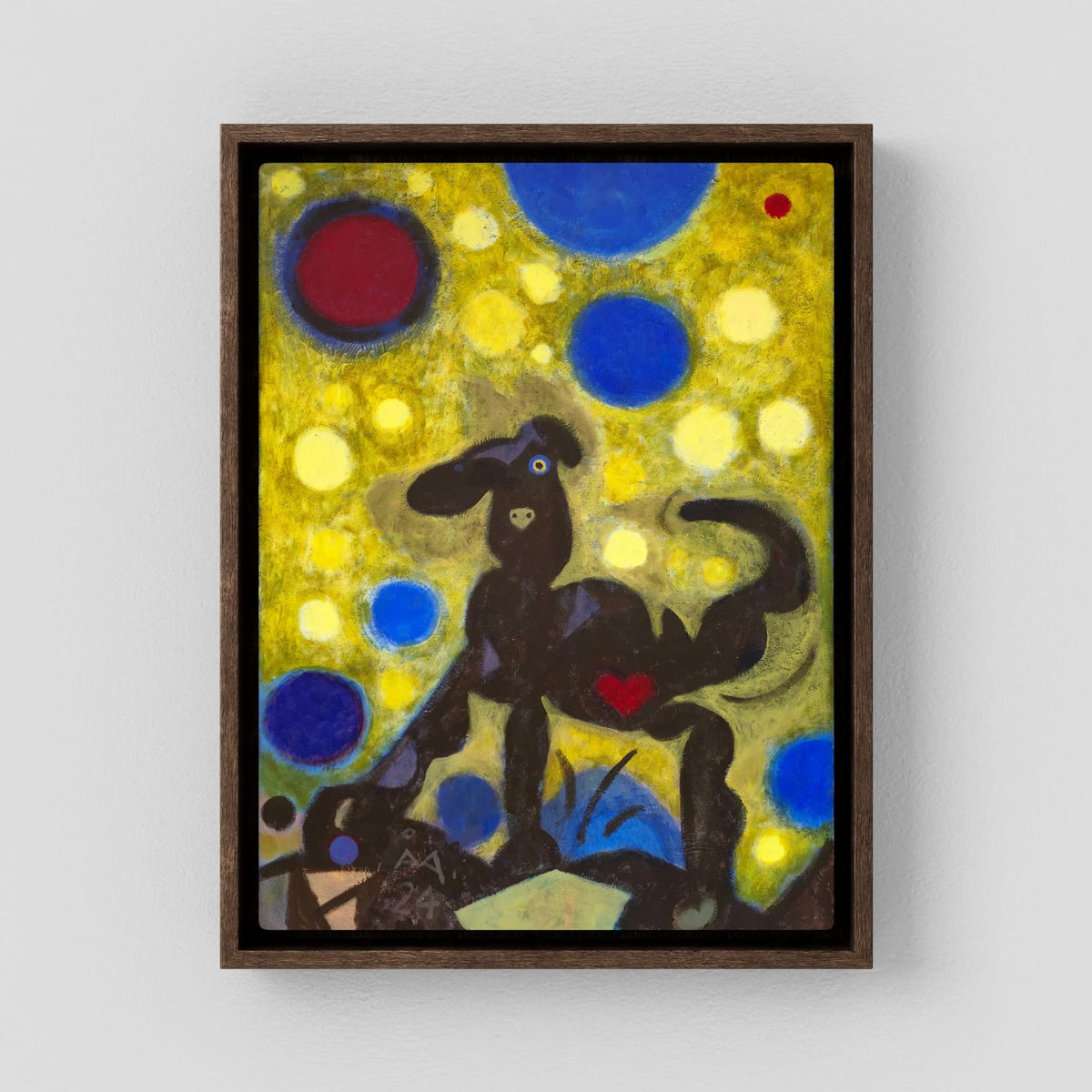 Forbavset Glad Hund - Canvas