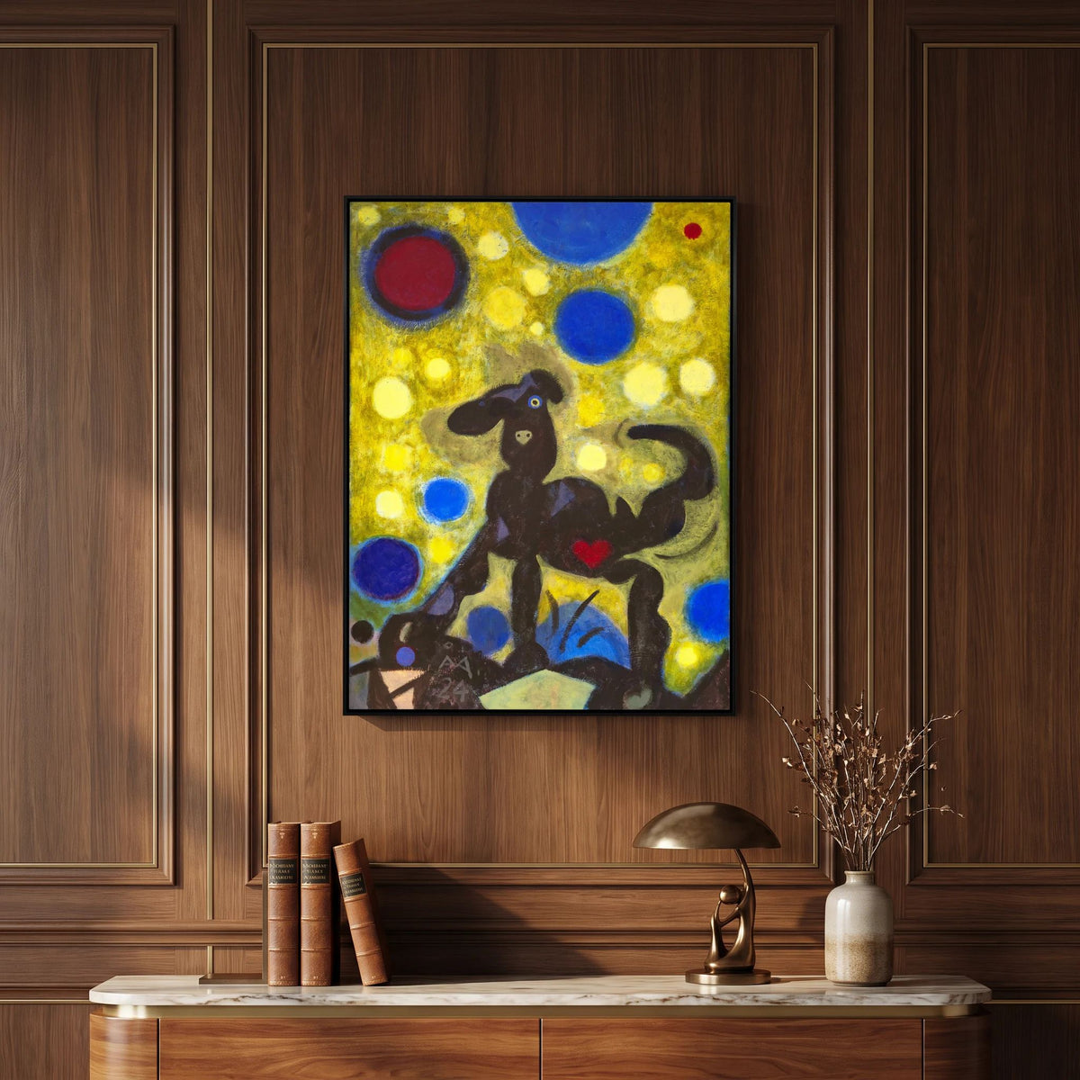 Forbavset Glad Hund - Canvas