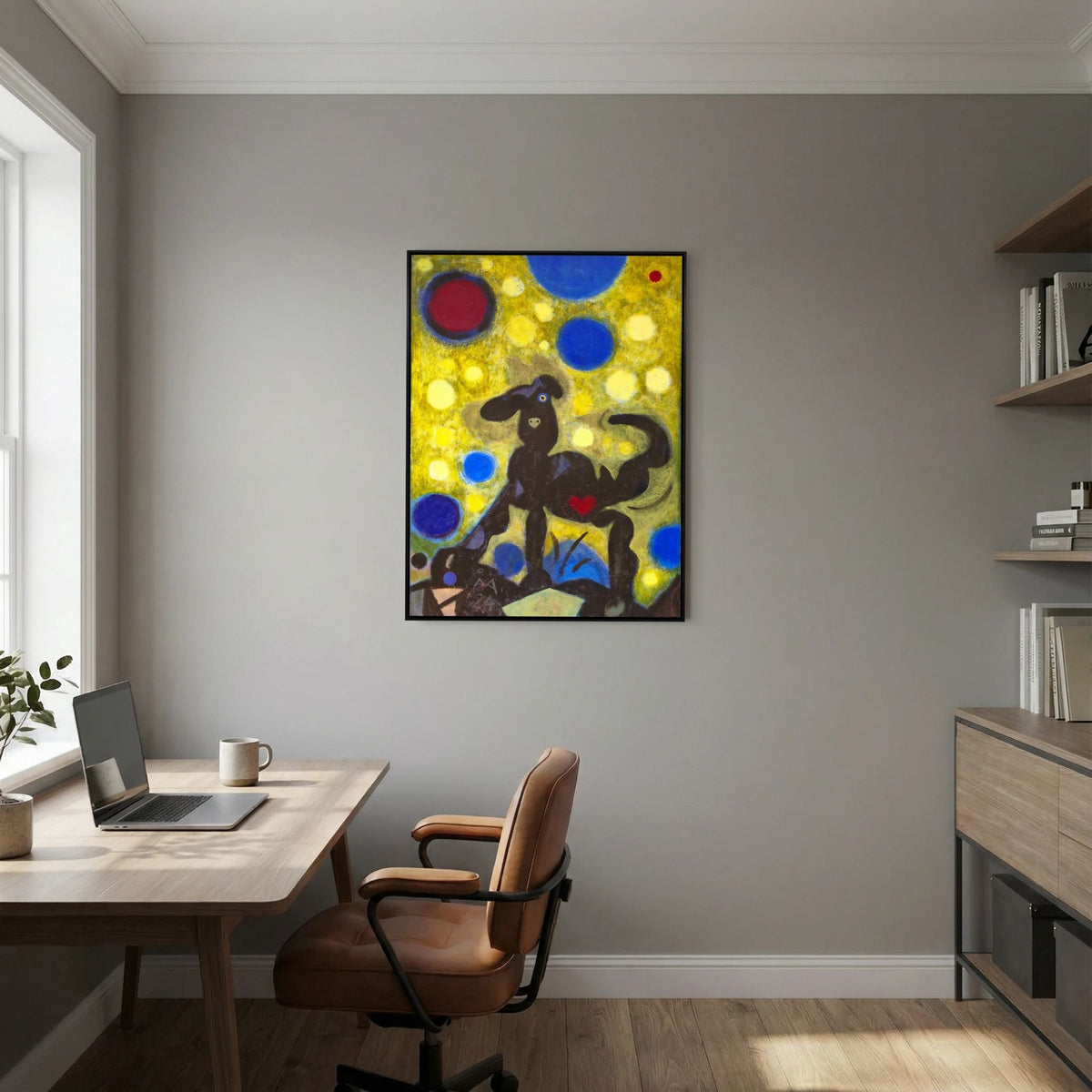 Forbavset Glad Hund - Canvas